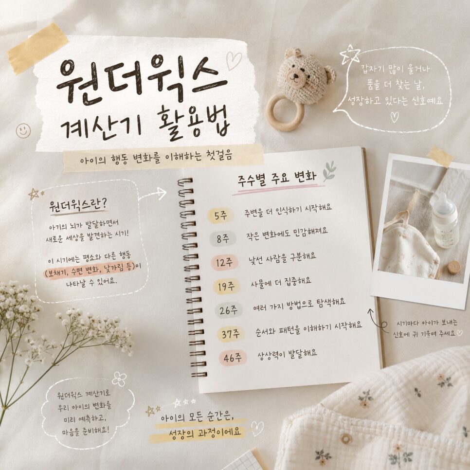 원더윅스 계산기 활용법과 아이 행동 변화 확인하기