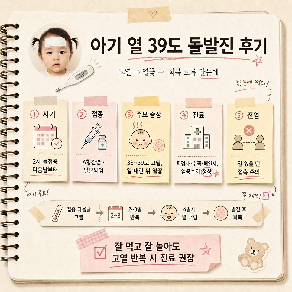 아기 열 39도 돌발진 후기